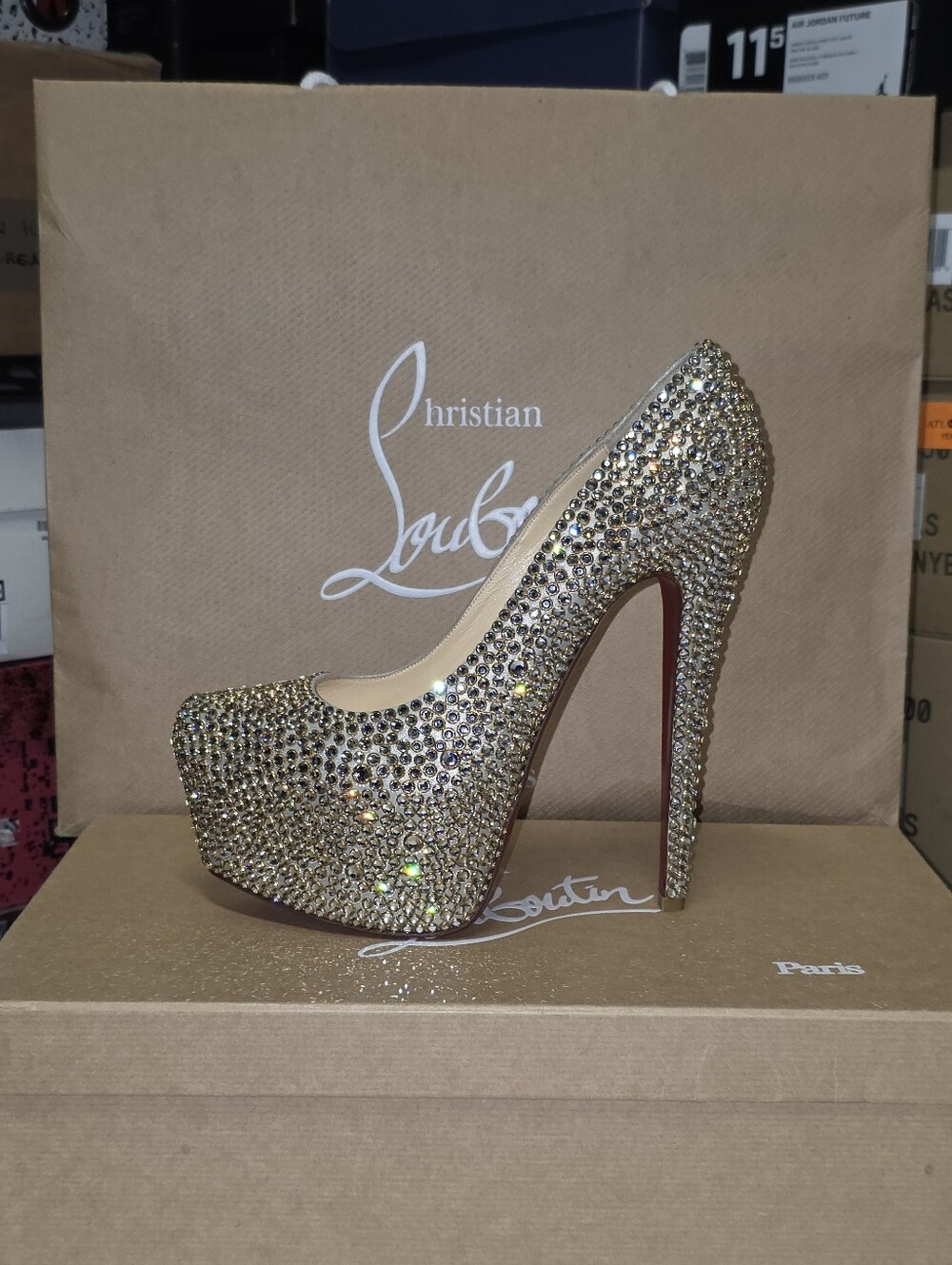 Louboutin Daffodile strass 160 Pumps "Swarovski Crystals"